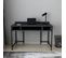 Bureau Moderne Amilio L120cm Anthracite Et Noir