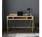 Bureau Moderne Amilio L120cm Chene Clair Et Or