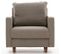 Fauteuil Moderne Evania Tissu Taupe