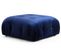 Pouf Carré Nourhane Velours Bleu Foncé