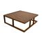 Table Basse Carré Migary 105cm Pin Massif Foncé