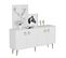 Buffet Bas Buffalo L140cm Blanc Et Or