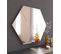 Miroir Décoratif Losange Dovine 70x60cm Bois Blanc