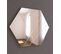 Miroir Décoratif Losange Dovine 70x60cm Bois Blanc