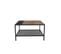 Table Basse Oisin L80xp80cm Bois Pin Foncé Et Métal Noir