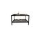 Table Basse Oisin L80xp80cm Bois Pin Foncé Et Métal Noir