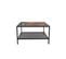 Table Basse Fionn L80xp80cm Bois Pin Foncé Et Métal Noir