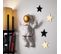 Statue Murale Astronaute Akers L35xh47cm Blanc Et Or