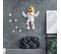 Statue Murale Astronaute Akers L35xh47cm Blanc Et Or