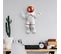 Statue Murale Astronaute Akers L35xh47cm Blanc Et Bronze