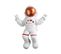 Statue Murale Astronaute Akers L35xh47cm Blanc Et Bronze