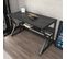 Bureau Design Wayky L120cm Effet Marbre Noir Et Noir