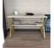 Bureau Design Wayky L120cm Effet Marbre Blanc Et Or