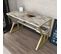 Bureau Design Wayky L120cm Effet Marbre Blanc Et Or