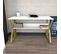 Bureau Design Wayky L120cm Blanc Et Or