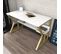 Bureau Design Wayky L120cm Blanc Et Or