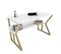 Bureau Design Wayky L120cm Blanc Et Or