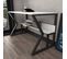 Bureau Design Wayky L120cm Blanc Et Noir