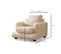 Fauteuil Jarek Velours Côtelé Beige