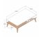 Table Basse Design Oviva L105cm Bois Foncé Et Blanc Crème