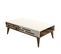 Table Basse Design Oviva L105cm Bois Foncé Et Blanc Crème