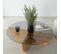 Table Basse Design Sunac D90cm Verre Transparent Et Pin Massif Chêne Clair
