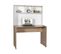 Bureau Avec Étagère Intégrée Ruiz L110cm Chêne Clair Et Blanc