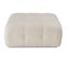 Pouf Carré Nounou Tissu Blanc Crème