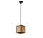 Suspension Moderne à Cannage Guzal L26xh26cm Rotin Naturel Et Bois Foncé