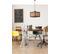 Suspension Moderne à Cannage Guzal L26xh26cm Rotin Naturel Et Bois Foncé