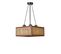 Suspension Moderne à Cannage Guzal L41xh41cm Rotin Naturel Et Bois Foncé