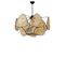 Suspension Style Vintage Avec Cannage Hella L70cm Motif Triangles Rotin Naturel Et Métal Noir