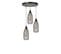 Suspension Style Industriel 3 Ampoules Grillo Abat-jour Bouteille Filaire Métal Noir