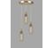 Suspension Style Industriel 3 Ampoules Grillo Abat-jour Bouteille Filaire Métal Or