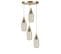 Suspension Style Industriel 4 Ampoules Grillo Abat-jour Bouteille Filaire Métal Or