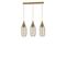 Suspension Style Industriel 3 Ampoules Grillo Abat-jour Bouteille Filaire Métal Or