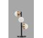 Lampe à Poser Moderne 3 Globes LED Sylvia H55cm Métal Noir Et Or