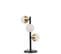 Lampe à Poser Moderne 3 Globes LED Sylvia H55cm Métal Noir Et Or