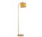 Lampadaire Arc Moderne Izra H154cm Abat Jour Moutarde Avec Support Métal Or