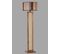 Lampadaire Design Robian H150cm Abat Jour Effet Lambris Et Support Avec Cannage Bois Foncé