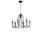 Lustre Moderne 6 Lumières Lilia D65cm Cristal Et Verre Transparent Métal Noir