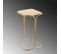 Table Basse Hazan 30x30cm Bois Clair Et Métal Or