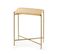 Table Basse Rectangulaire Style Industriel Antula 40x26cm Bois Massif Clair Et Métal Or