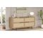 Buffet Evelis L160cm Bois Et Rotin Clair