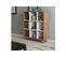 Étagère Bibliothèque Latarl90xh104cm Bois Naturel Et Blanc