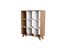 Étagère Bibliothèque Latarl90xh104cm Bois Naturel Et Blanc