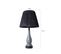 Lampe à Poser Design Kendy D33cm Raphia Noir Et Bois Gris Et Noir