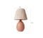 Lampe à Poser Moderne Evalia D24cm Raphia Beige Et Céramique Orange