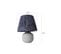 Lampe à Poser Style Contemporain Havany D20cm Abat Jour Tissu Gris Foncé Avec Base Céramique Grège