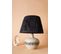 Lampe à Poser Design Soffia D30cm Tissu Noir Et Céramique Crème Et Noir